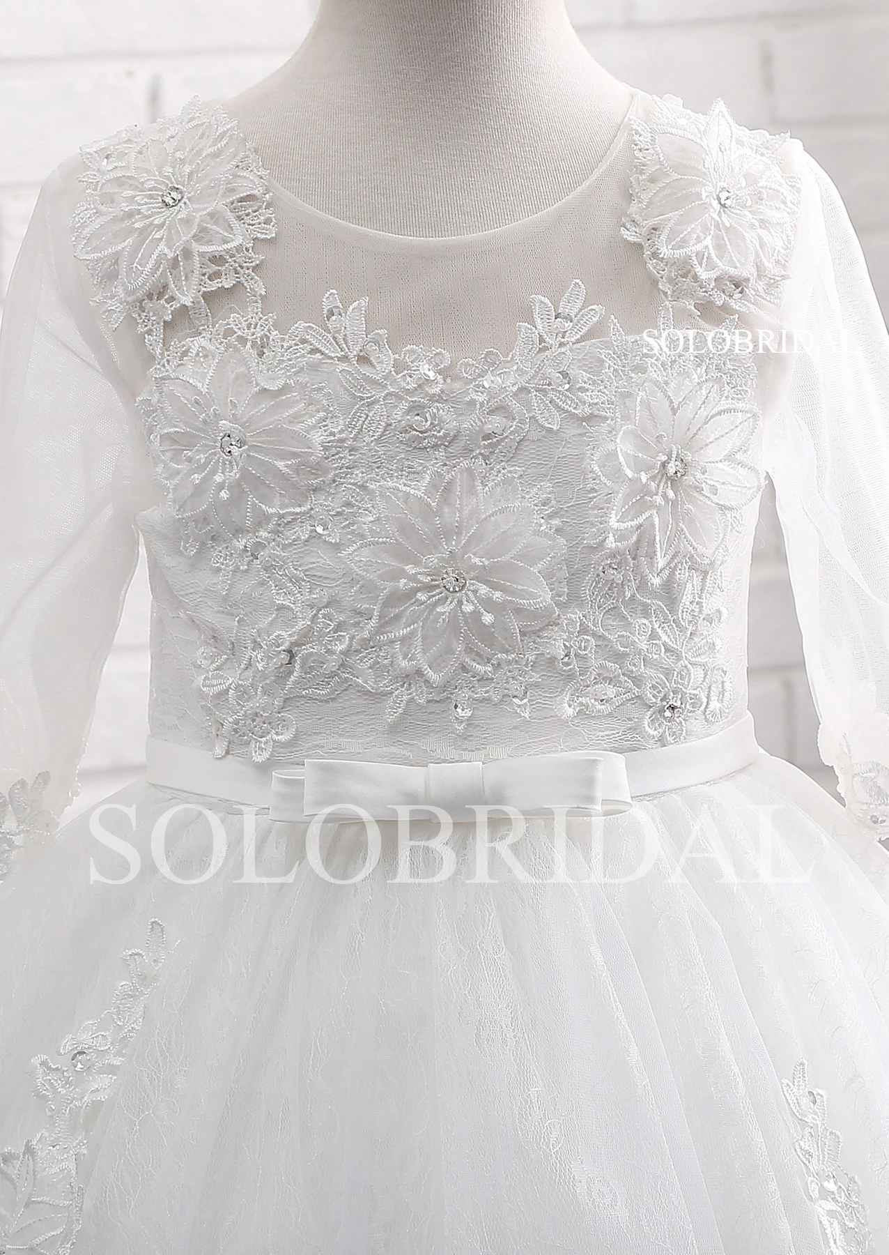 Cheap manufacturer hite cinderella birthday party baby girl dresses wedding flower girl night dress