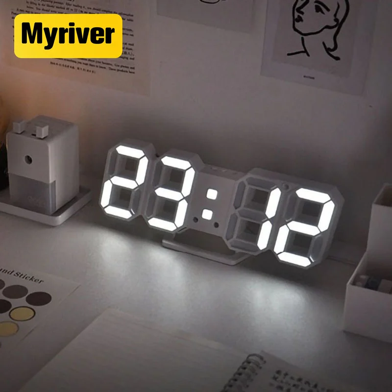 Новые умные часы Myriver Ntp яркие светодиодные настенные цифровые с календарем и