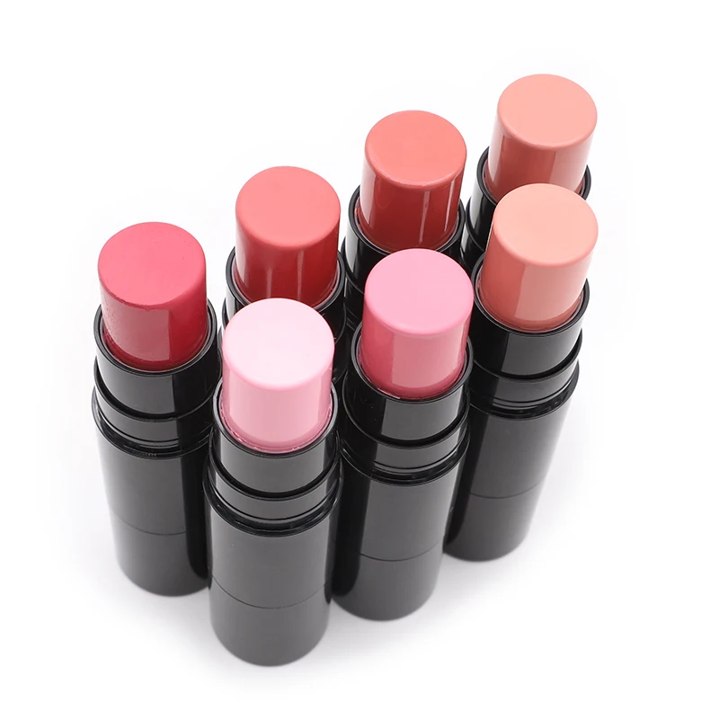 OCHAIN Low MOQ Design Your Own Logo Private Label Clay Pink Blush On Face Makeup Custom Vegan Cream Blush Stick