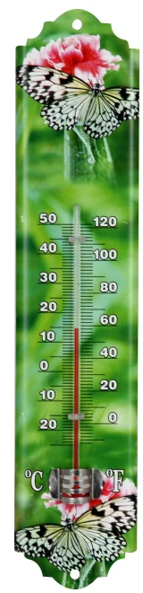 Garden Decorative glass Vertical Outdoor Glass Wall Thermometer