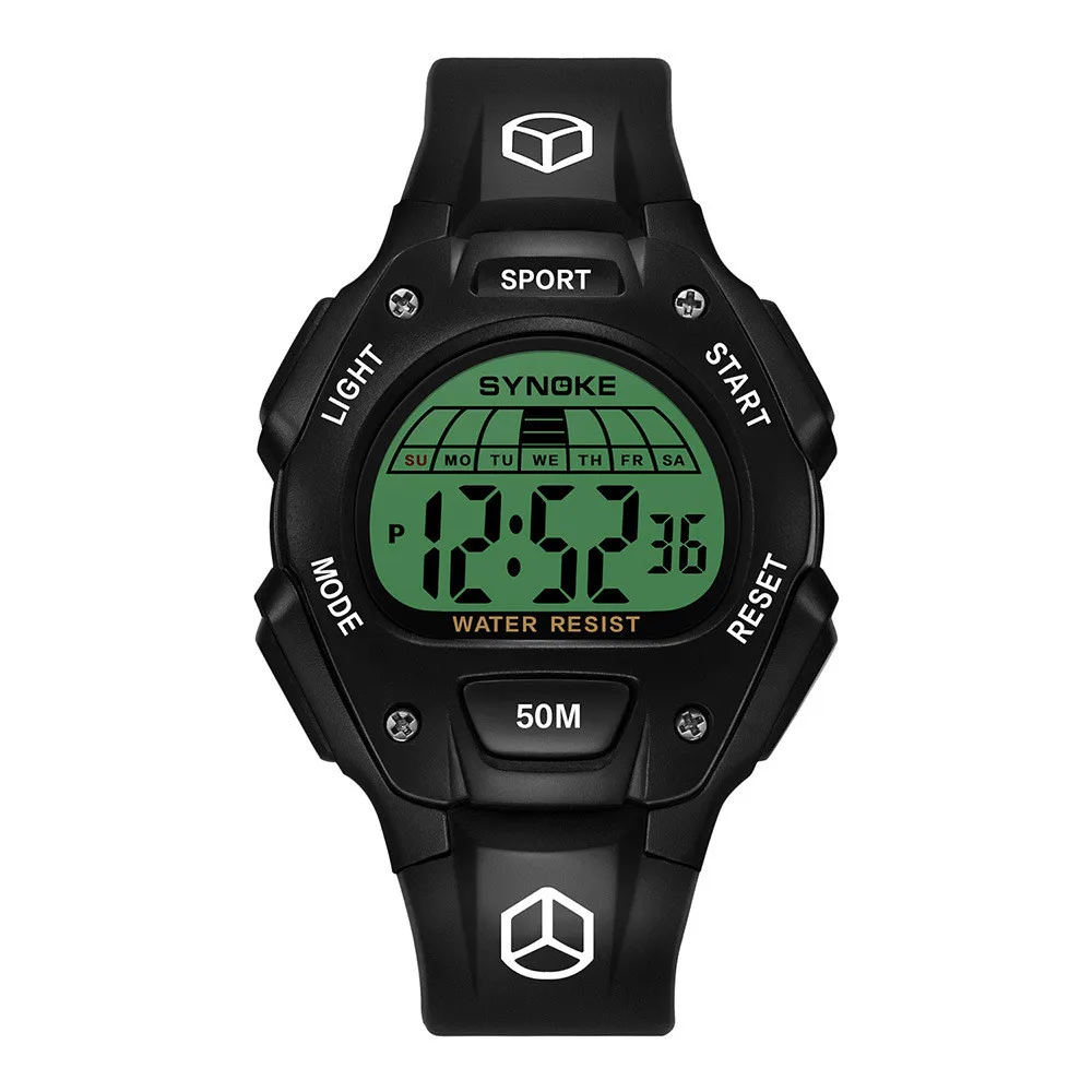 hot sale waterproof alarm multi-functional luminous sports watch for men fashion student electronic watch