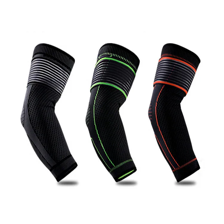 Fitness, Boxing, Weightlifting, Cycling, Long Line Design, Pressure Knitted Anti slip Elbow protection