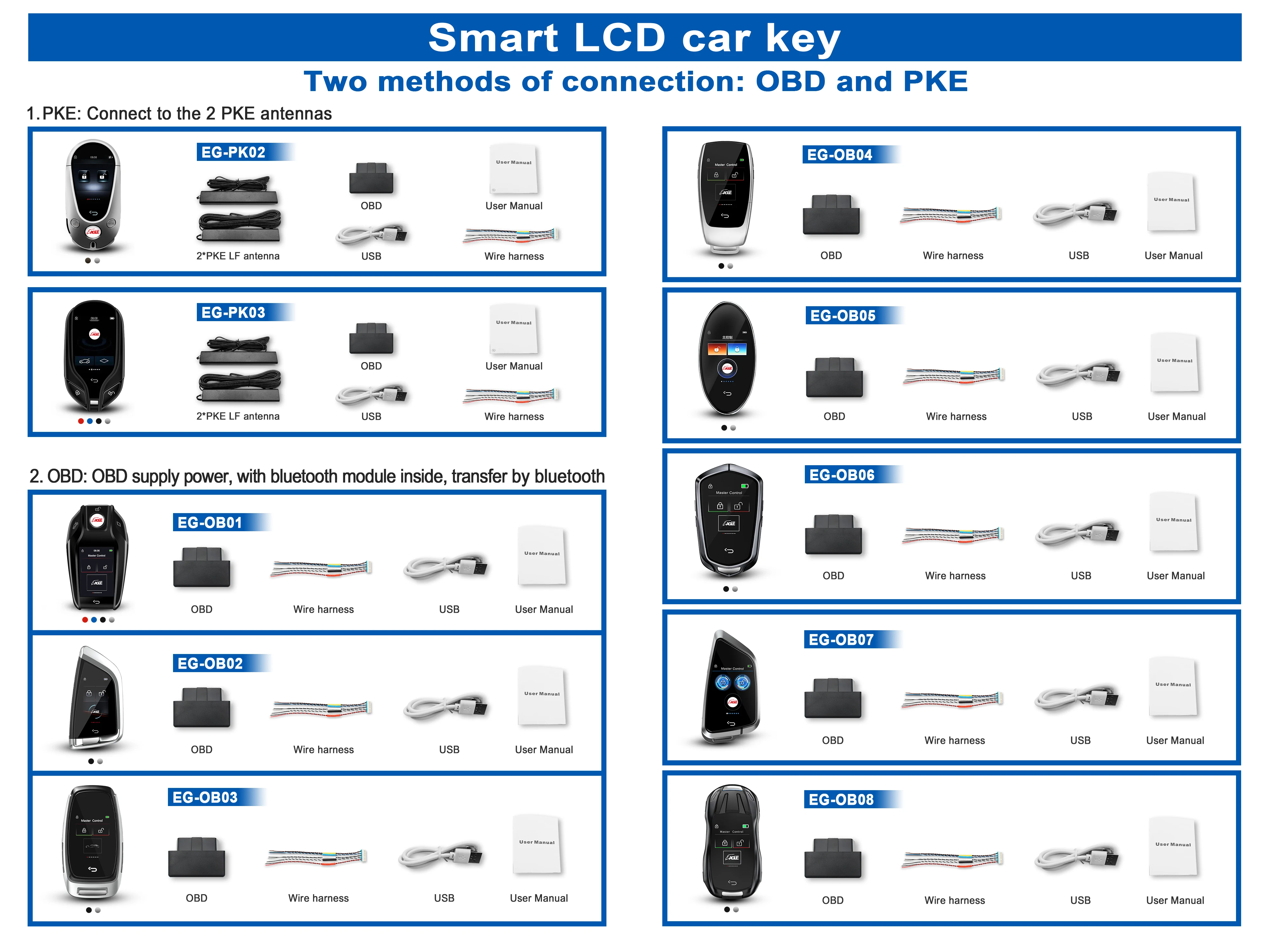 car accessories car remote smart keys pke automatic lock unlock car lcd touch digital key for nissan for bmw