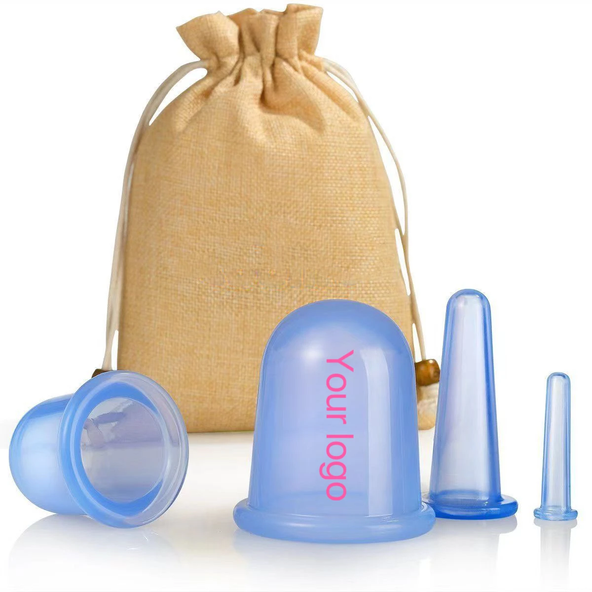 4 in 1 Silicone Facial Cupping Cups Silicone Cupping Therapy Sets Massager Silicon Vacuum Physical Therapy for Health Care