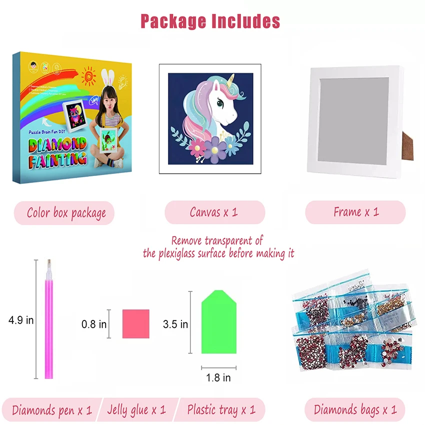 Christmas Penguin Diamond Painting Kit for Kids Christmas Painting by Number Kits Christmas Decoration Handwork Children Gift