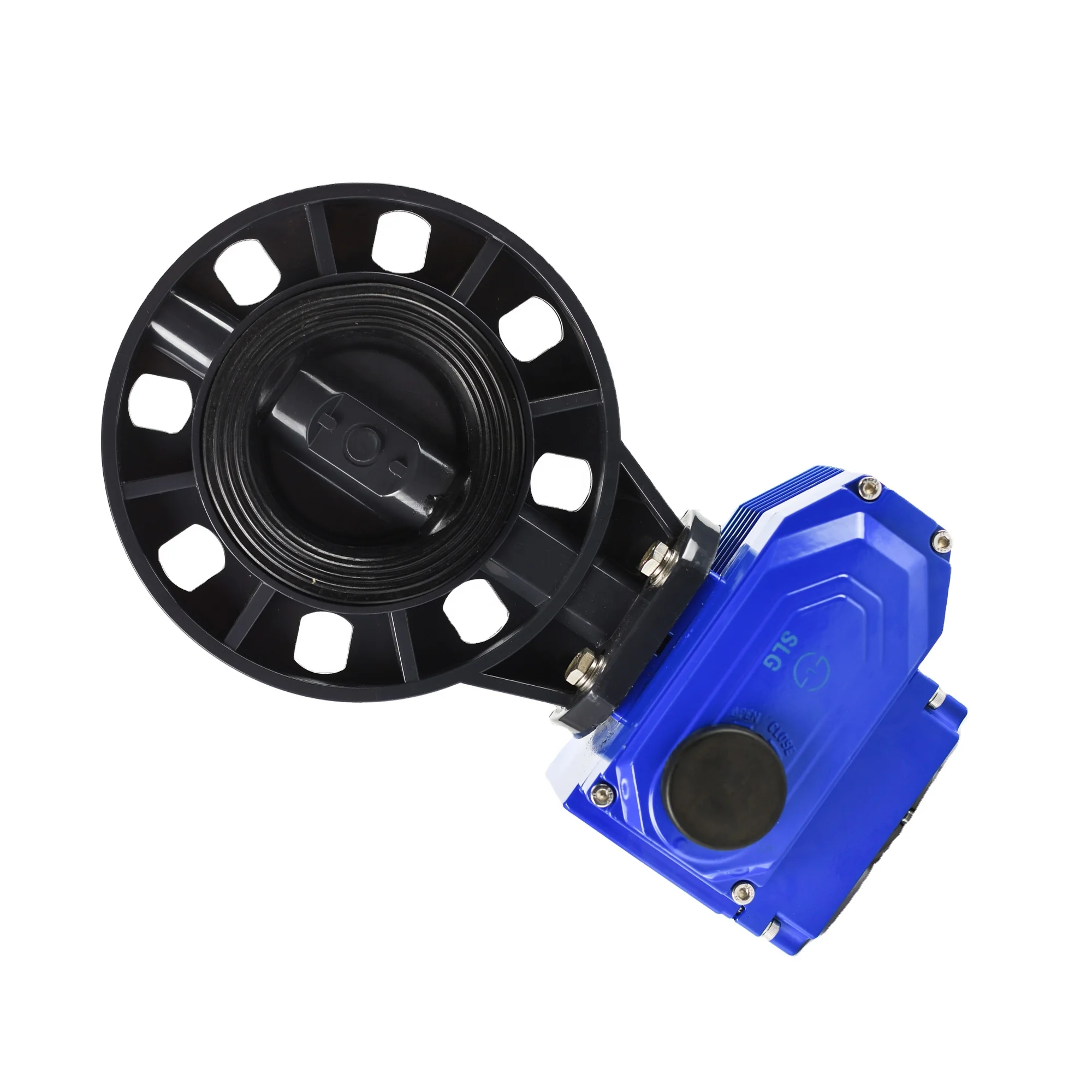 pvc electric butterfly valve with actuator