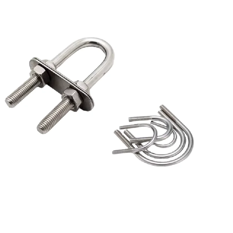 Factory wholesale M14x63x165mm stainless,  steel carbon steel Pipe Clamp U Bolts With Hex Nut And Washer U Bolts/