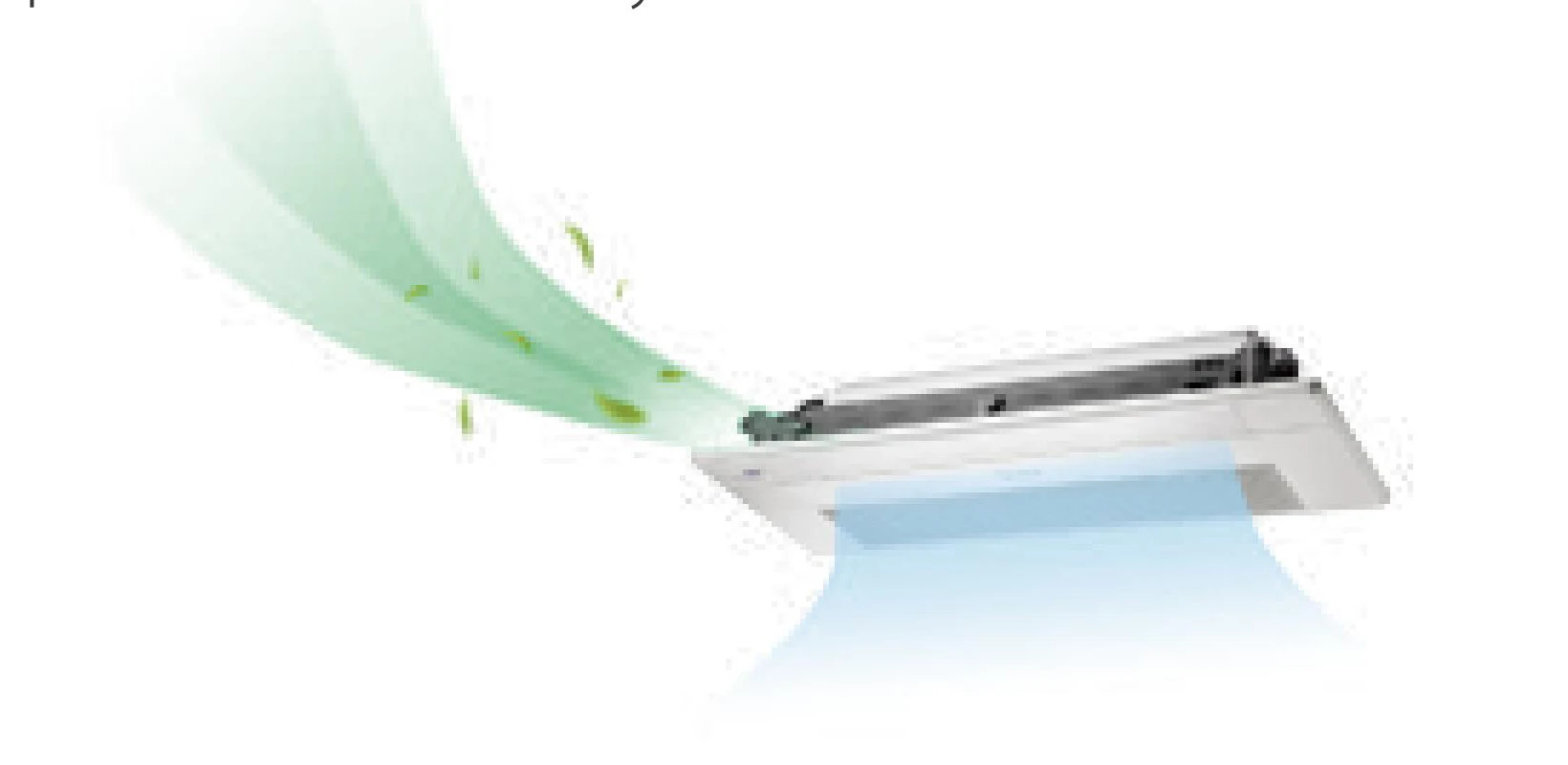 Midea vrv AC unit Minimized height indoor 5.6kw 19.1kbtu one way cassette heat pump vrf air conditioner for Grocery Store Chains