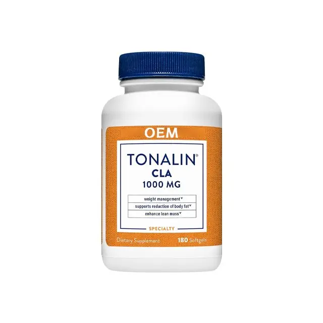 CLA Softgel, Conjugated Linoleic Acid from Safflower Seeds Supports Body Fat Reduction & Lean Muscle Mass, Non-GMO, OEM/ODM