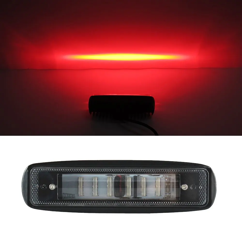 Super Bright 9D Car Led Lights, 6 Inch 30W 4X4 Auto Off Road Red Blue Slim Led Work Light Bar For Truck