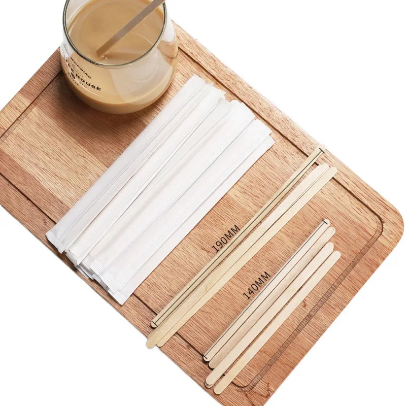 Christmas custom size wooden bamboo stick coffee stirrer Wooden stirrers and sticks for coffee