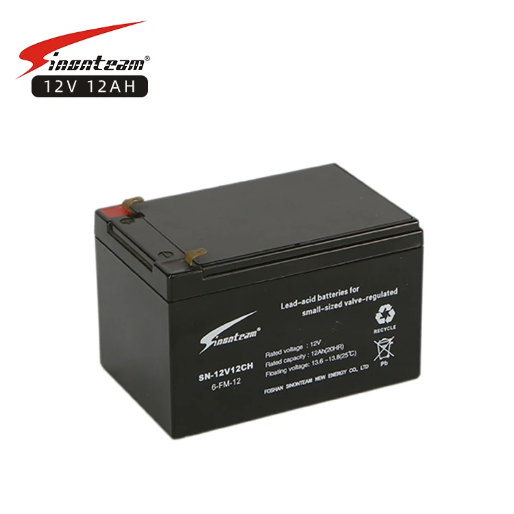 12V 12Ah 20hr AGM UPS lead acid battery rechargeable sealed maintenance free valve regulated deep cycle battery