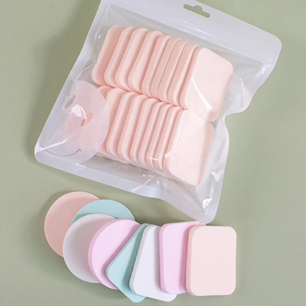 Wholesale Facial 20pcs Latex Free Foundation Sponge Cosmetic Blender Wet Use Makeup Sponge Customized Makeup Powder Puff