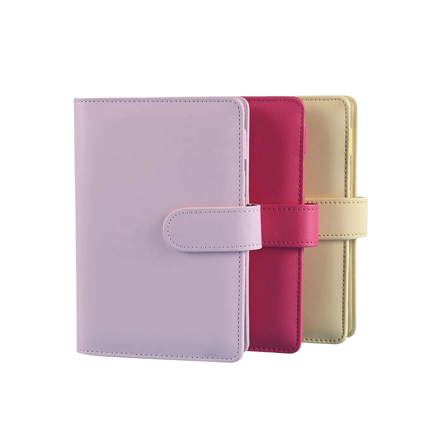 Custom Wholesale A5 Leather binder leather Cover with Magnetic Buckle Closure Refillable Papers for Multiple use