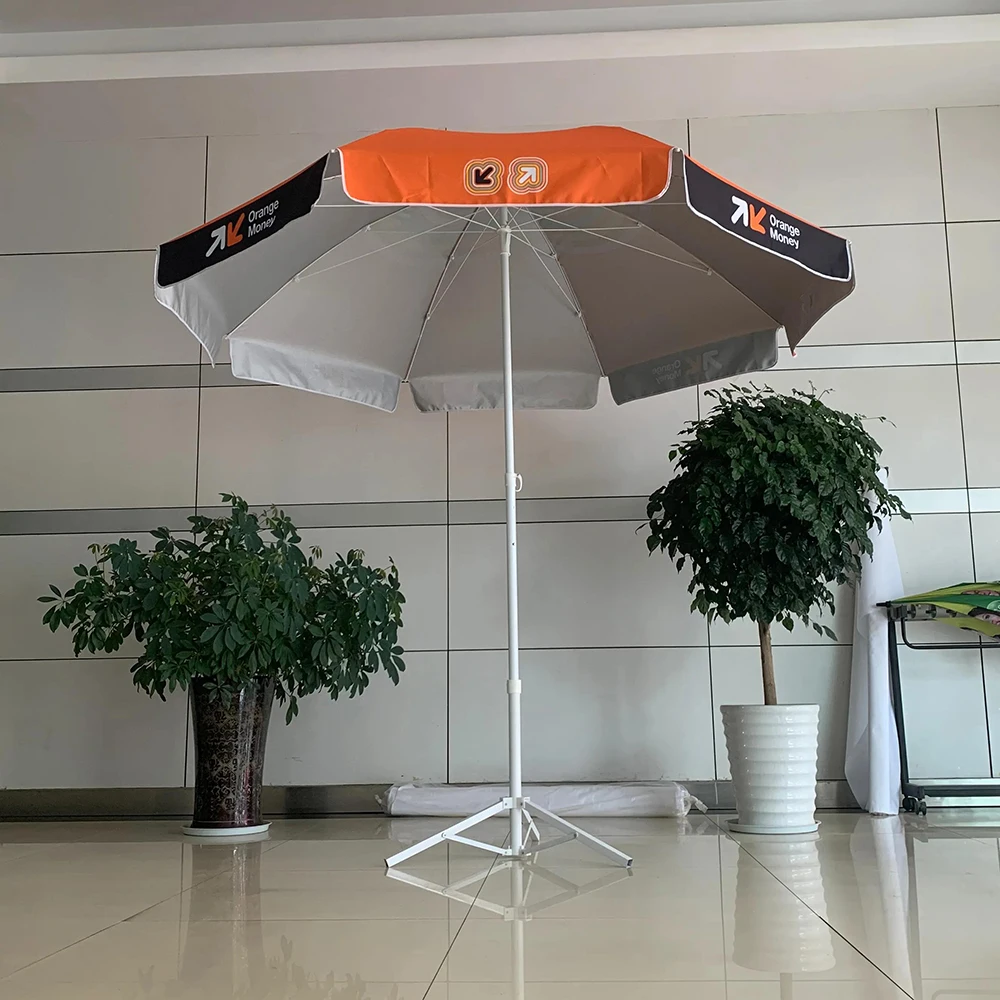 Custom Canopy Commercial Big Size Sun Garden Outdoor Parasols Beach Patio Umbrellas & Bases