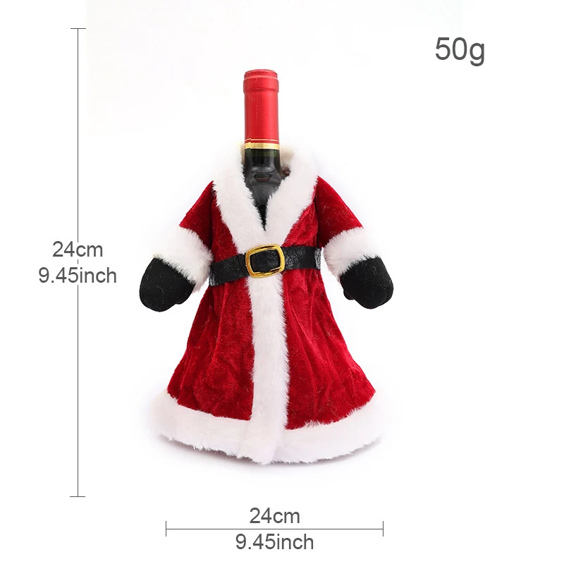 Decorative Christmas Wine Bottle Cover Bags Merry Christmas Decor For Home 2024 Christmas Ornaments Xmas Gift New Year 2024