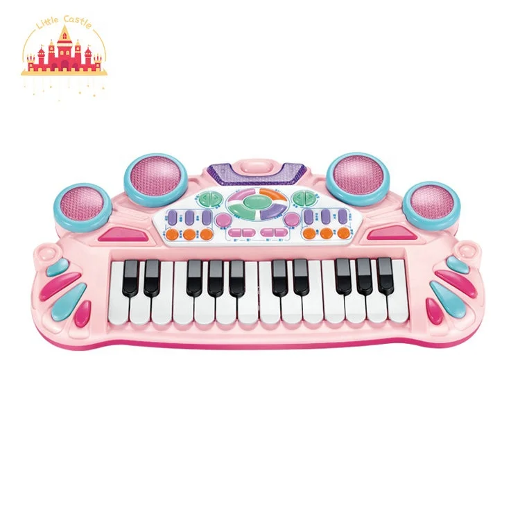 2023 High quality pink musical toys plastic electronic piano toy for children SL07A014