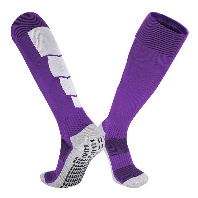 Football socks for men and women, thick towel bottom, anti slip high tube, professional and practical sports football socks