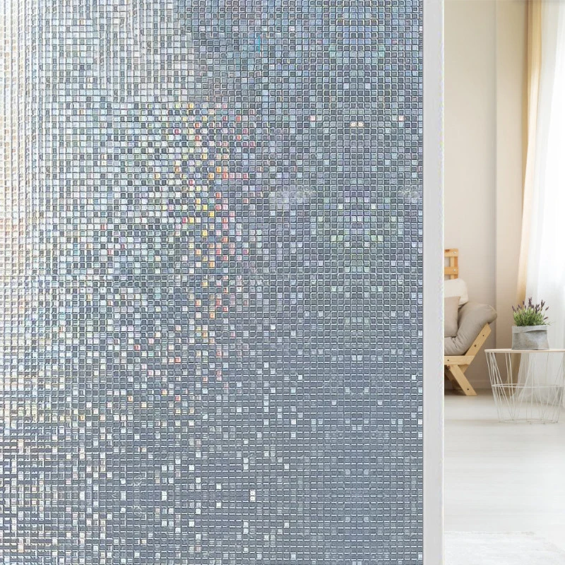 mosaic window sticker with static electricity adhesive free glass film transparent and Window Film For Reeded Glass