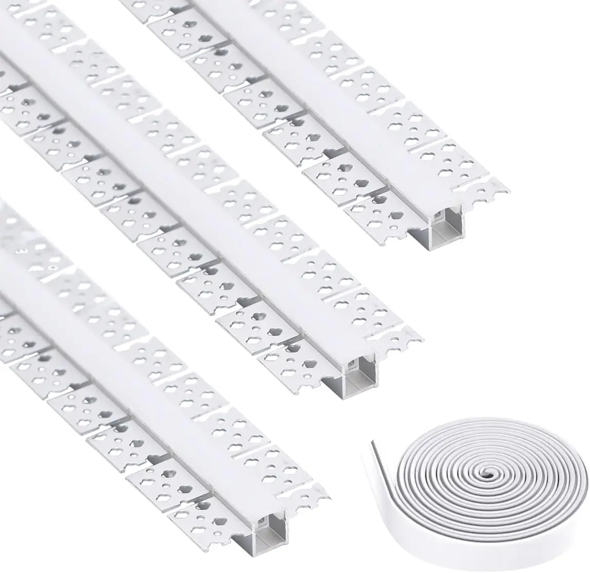 Fully Bendable LED Aluminum Channel Track Custom plaster recessed Drywall LED Strip Lighting Solutions Drywall LED Profile