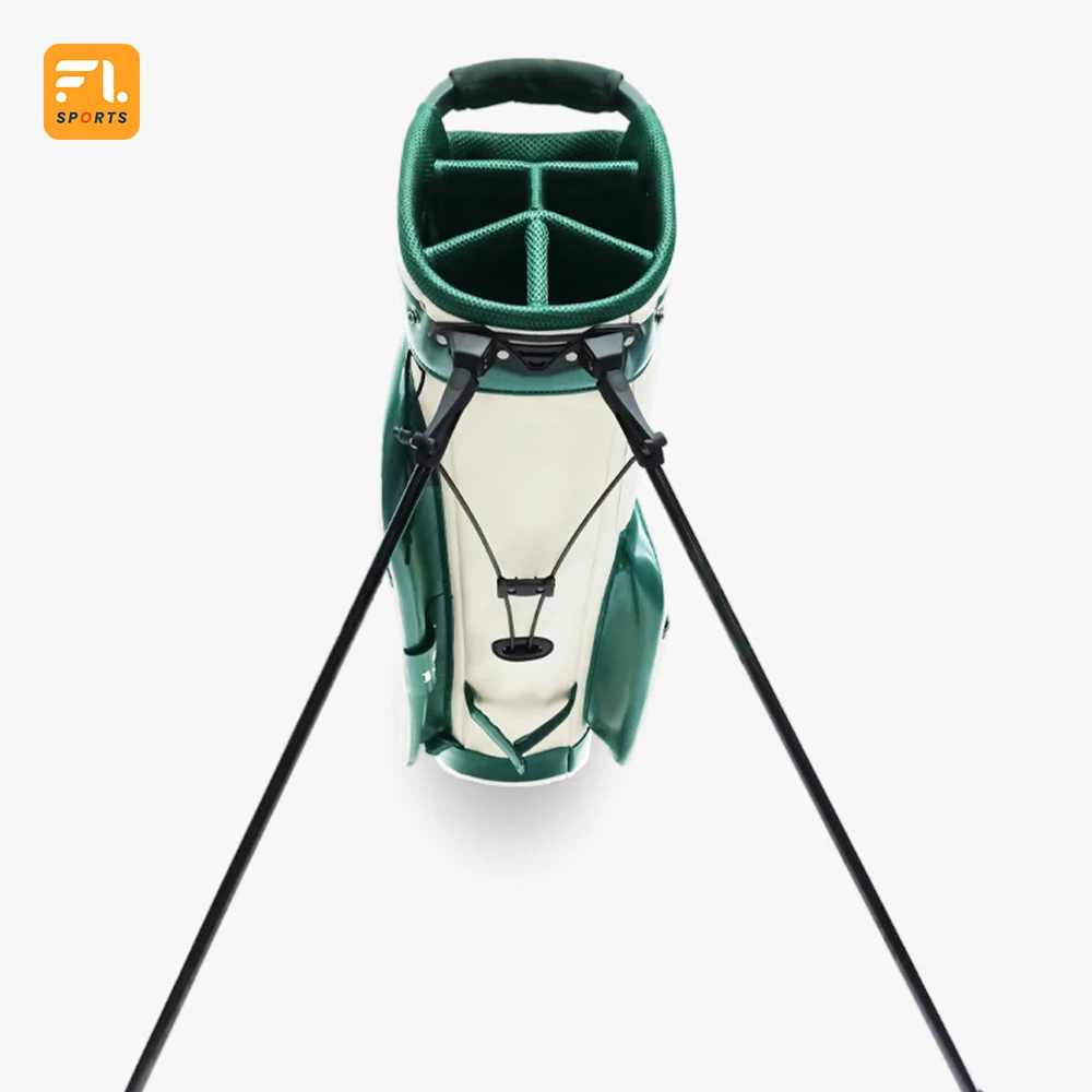 High Quality New Style Golf Bags Custom Matte PU Leather 14 Dividers Golf Stand Bag