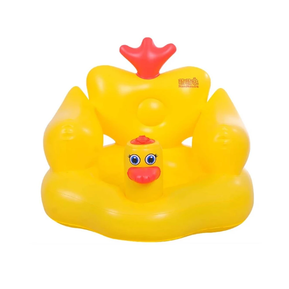 Portable Baby Learning Seat Inflatable Bath Chair PVC Sofa Shower Stool for Playing Eating Bathing Lounging