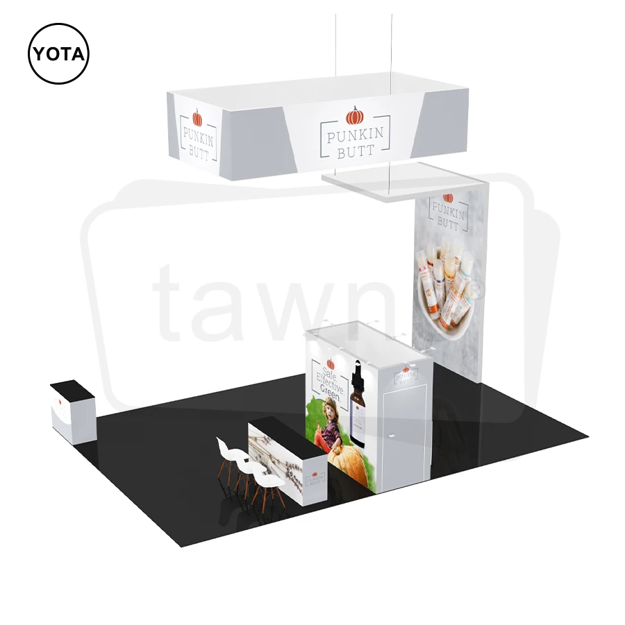 Tawns L-Shape 6x9 Modular Backlit Exhibition Stand Customized Design Display Booth in Trade Show 2024