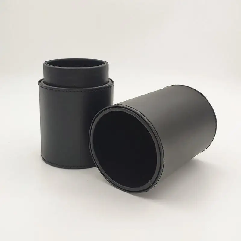 Empty Cylinder Pvc Pu Leather Silicone Pen Holder Custom Travel Portable Cosmetic Brush Storage Box Bag Makeup Brush Set Holder
