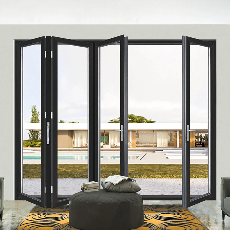 bifold doors aluminium folding patio bi fold door prices double glass anodized aluminum outside accordion folding door