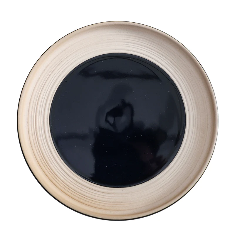 Kitchen Plates Set Dinner Ceramic Porcelain ,Glazed Ceramic Round  Dinner Plates