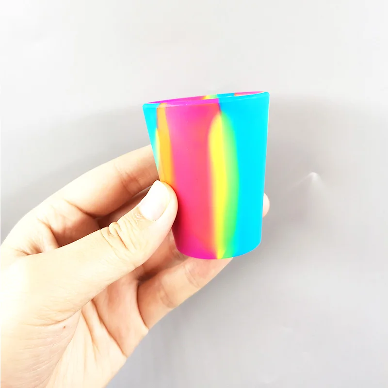 Factory price Custom logo print bar 1.5 oz shot glass/40ml Silicone Unbreakable Shot Glasses for Party
