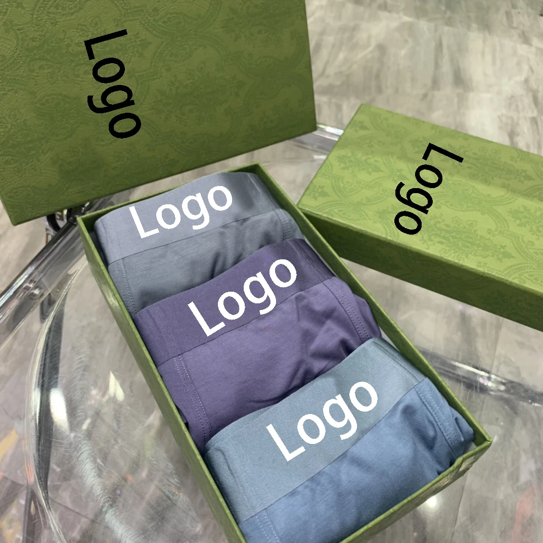 Stylish Men Boxers Comfortable Business Mans Underwears with Bee Printing Branded Designer Custom Underwear Men