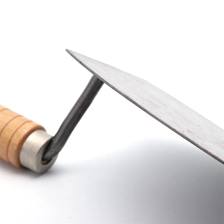 Практичный деревянной ручкой по бетону строительные ручные инструменты Совок кладки кирпича из углеродистой стали светло-коричневые брендовые BN-68