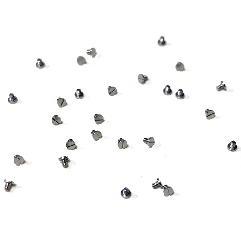 Custom ultra low profile head slotted 0.8mm 1mm micro small mini precise electronic screw for watch