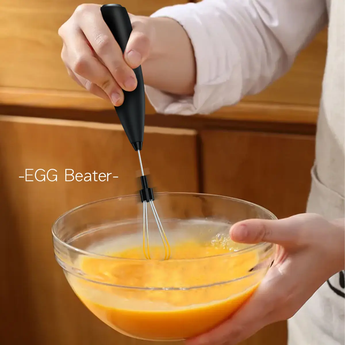 Handheld Milk Frother Battery Operated Electric Foam Maker Egg Beater Hand Mixer Milk Frother For Coffee