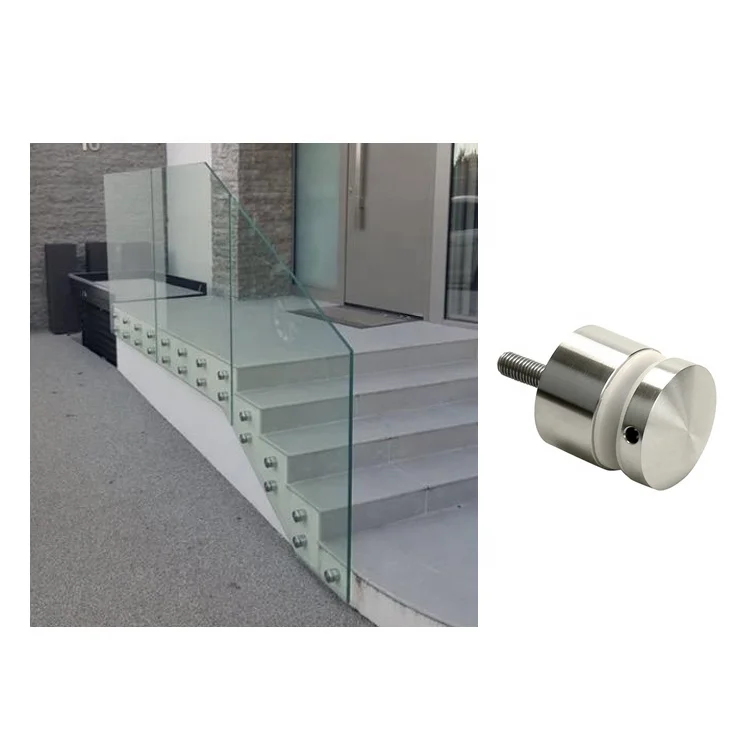 UNIKIM Balcony Flexible 304 Stainless Steel Round Glass Railing Standoff
