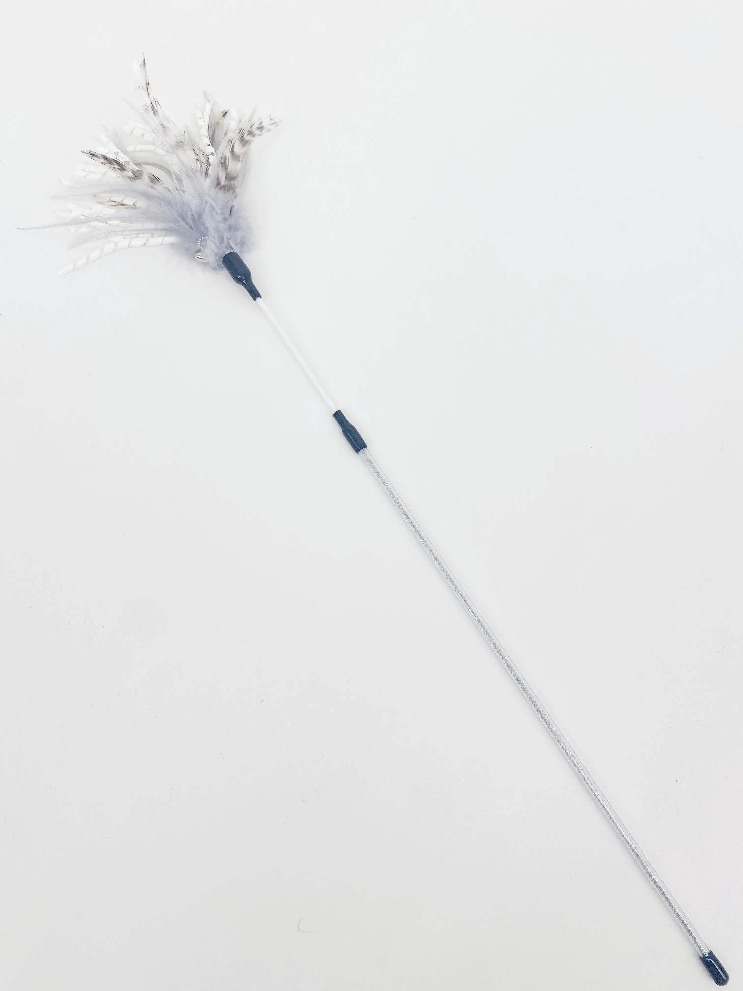 Turkey hair spiral bell teaser cat toys cat toys natural feather wand cat pet toys supplies