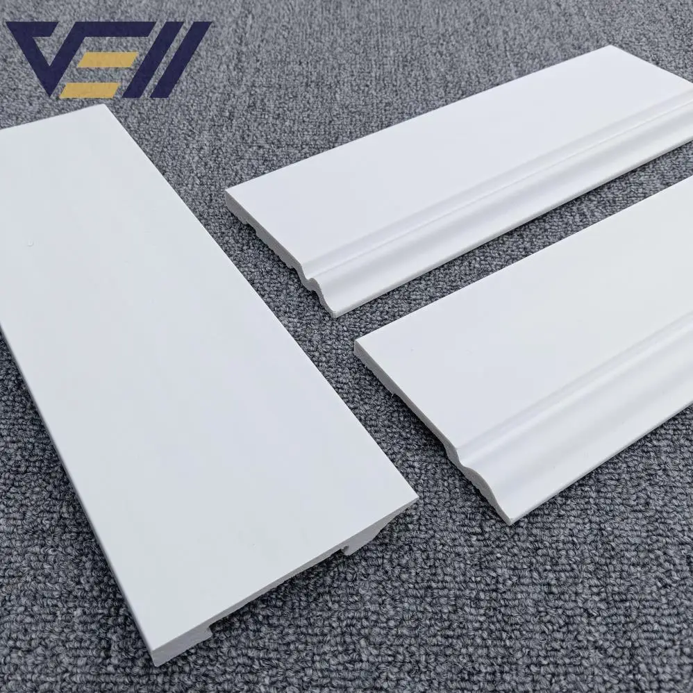 Wholesale Pine Skirting Board Pvc Ps Line Mouldings Floor Decorative Coated Solid Wood Baseboard Customized