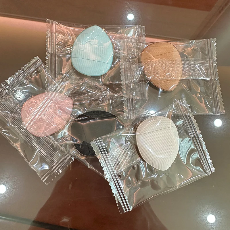 OEM Custom Wholesale Mini Finger Powder Puff Air Cushion Puff Dry&Wet Latex Free Small Make up Sponge Foam Finger Sponge