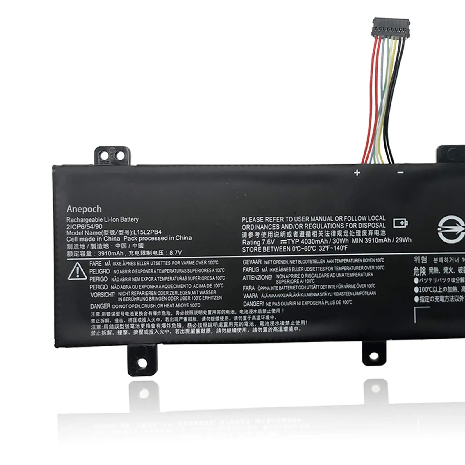 L15L2PB4 Laptop Battery Replacement for Lenovo IdeaPad 510-15ISK 510-15IKB 310-15ABR 310-15IKB Series Notebook 7.6V 30Wh 3948mAh