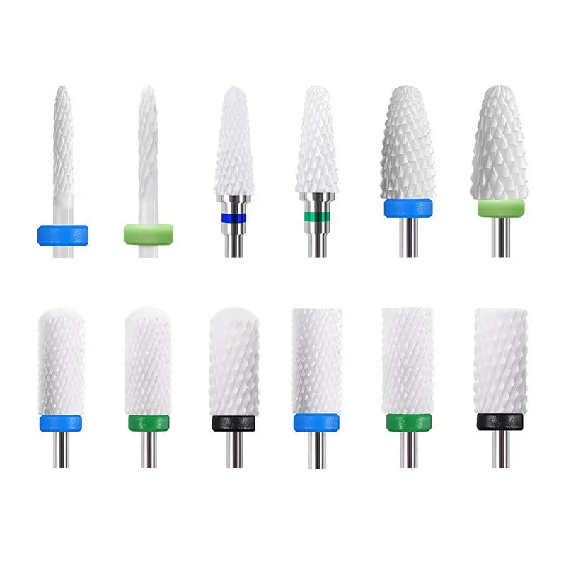 Destly Ceramic Nail Drill Bits Manicure Pedicure Burr File Electric Grinding Bit For Acrylic Gel Nails