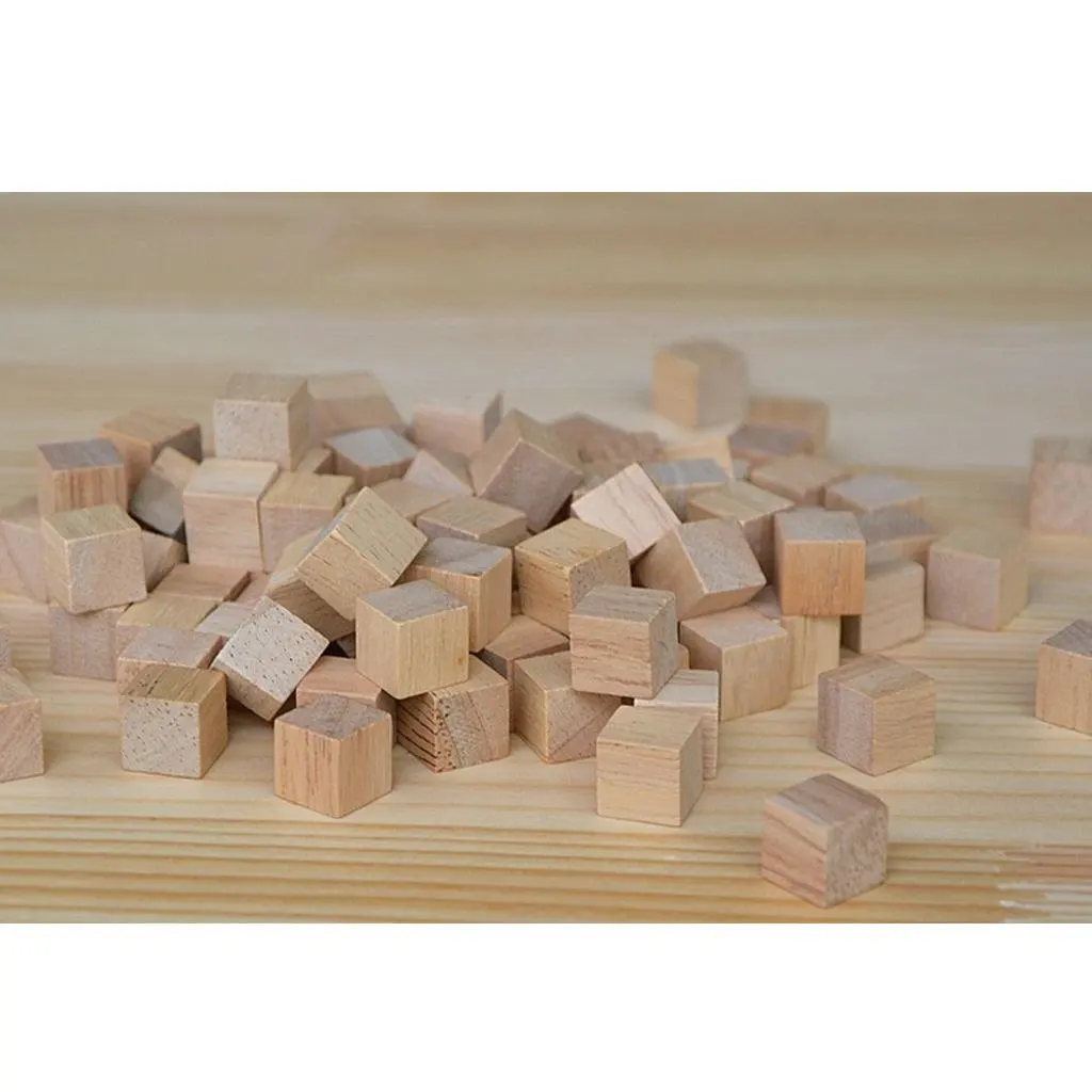 Natural Wooden Building Blocks Toy Cubes Educational Toy Projects
