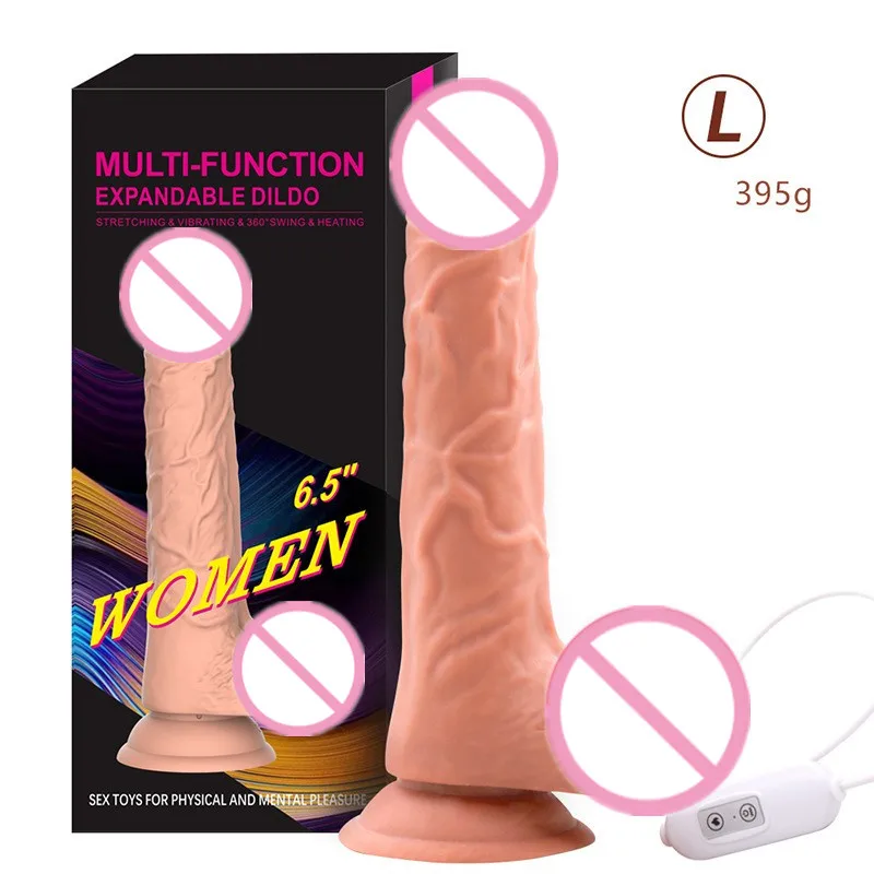 USB Rechargeable Thrusting Vibrating Realistic Dildo With Strong Suction Base Penis Sex Toy