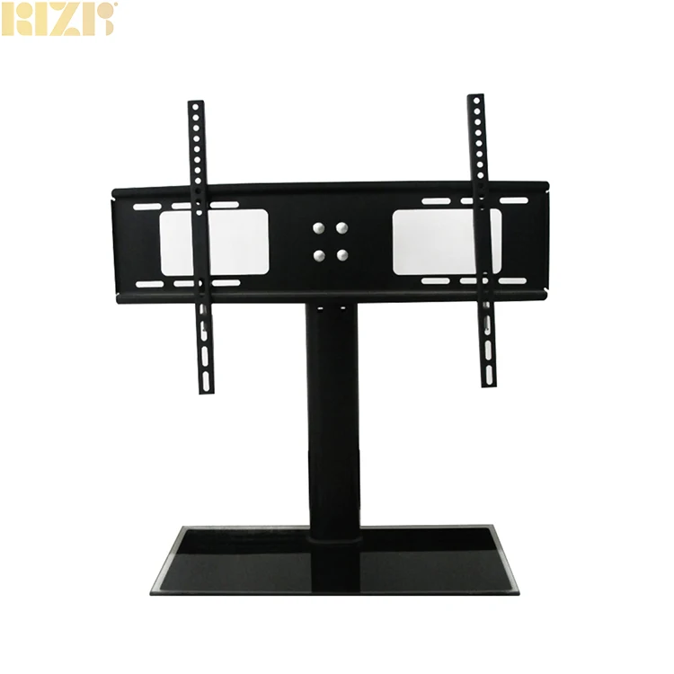 Настольная подставка для ЖК-телевизора, настенное крепление с закаленным стеклом толщиной 8 мм для 37-55 дюймов, глянцевый черный