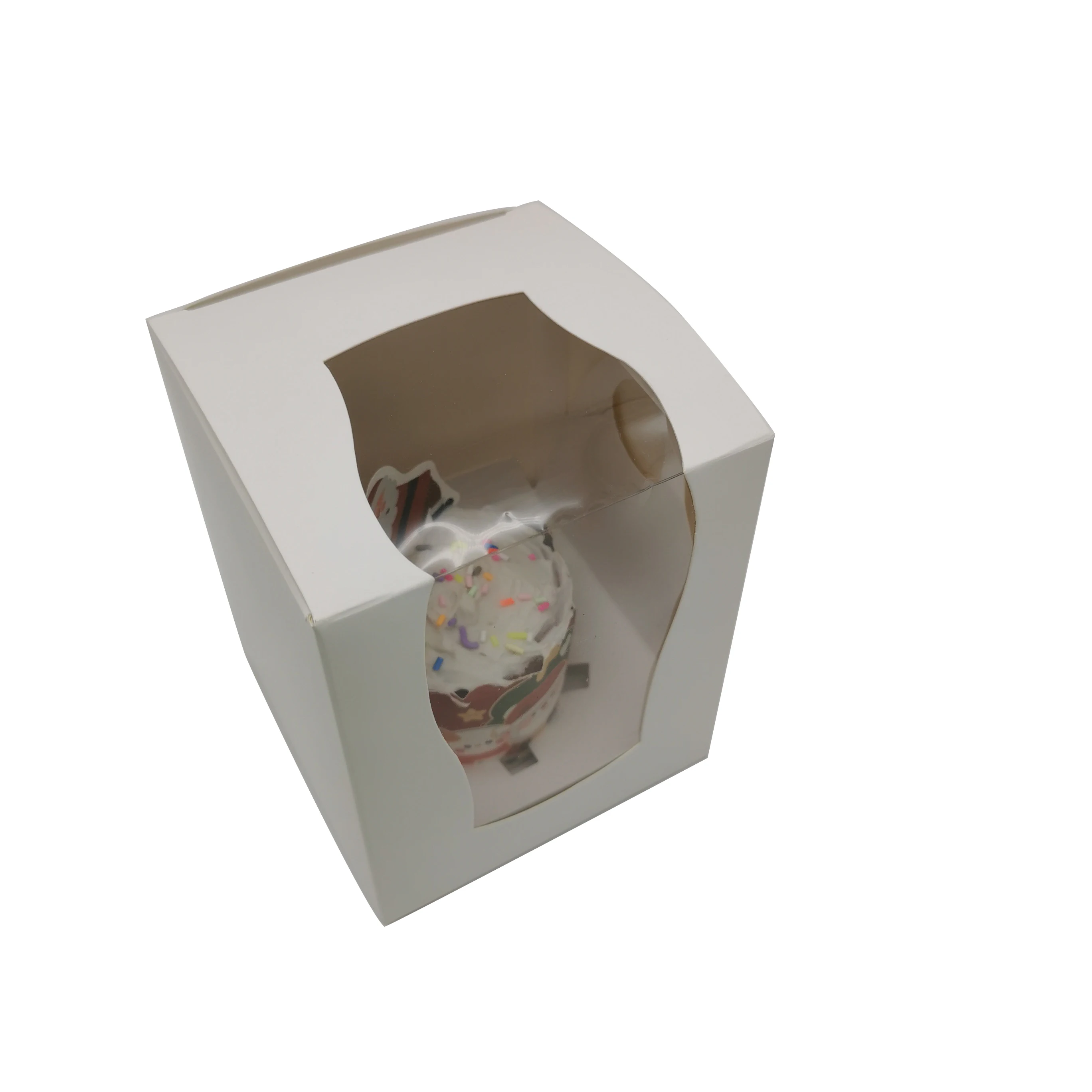 Foldable Custom White Paper Cup Cake Packaging Box cup cake boxes for cup cake