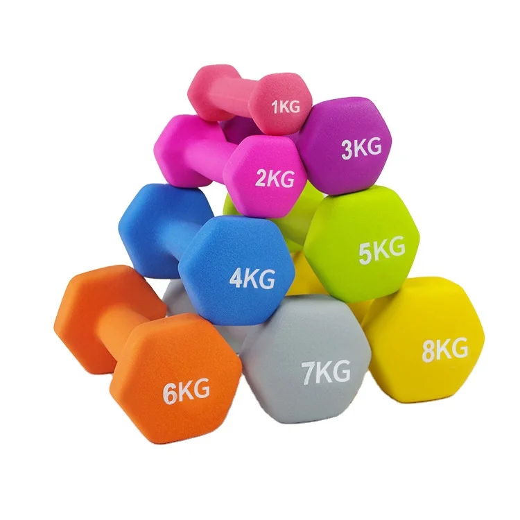 
China custom logo gym indoor fitness hex free weights fitness dumbbells 