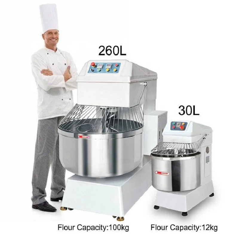 Spiral Dough Mixer 8kg 12kg 16kg 20kg 25kg 40kg 50kg 75kg 100kg Dough Food Mixer Commercial Bakery Equipment