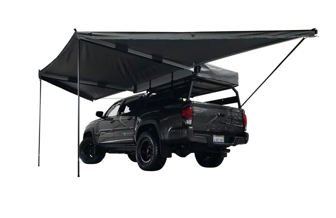 Outdoor Camping Vehicle Freestanding Awning 4x4 Car Roof Side Shelter Awning Free Standing 180 Degree Foxwing Awning