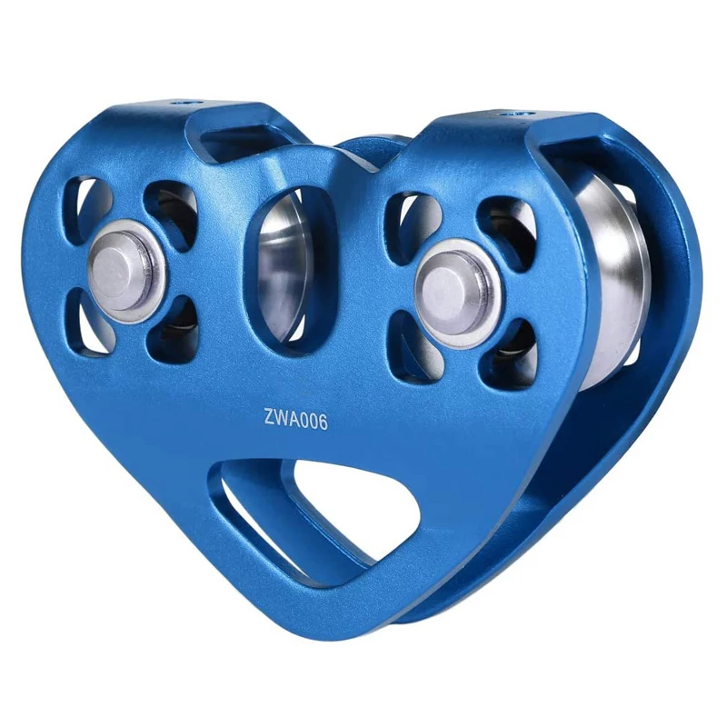 25KN Heavy Duty Zip Line Equipment Trolley Pulley for ropes caving work