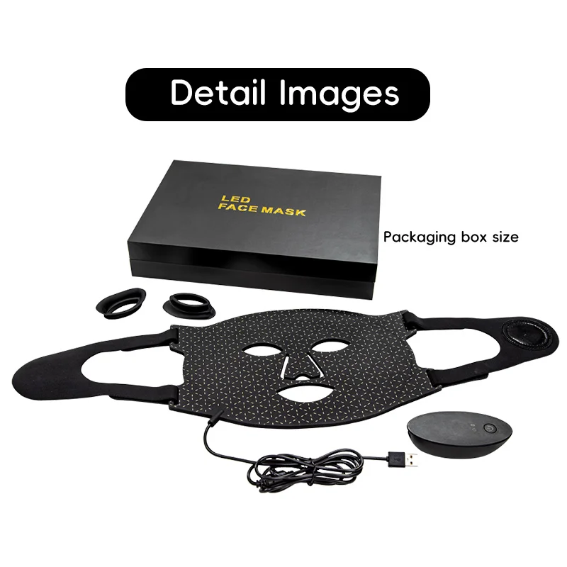 New Design Beauty Masks OEM ODM Factory 630nm 830nm Dual Chip Remote Silicone Facial Smart Light Therapy LED Face Mask